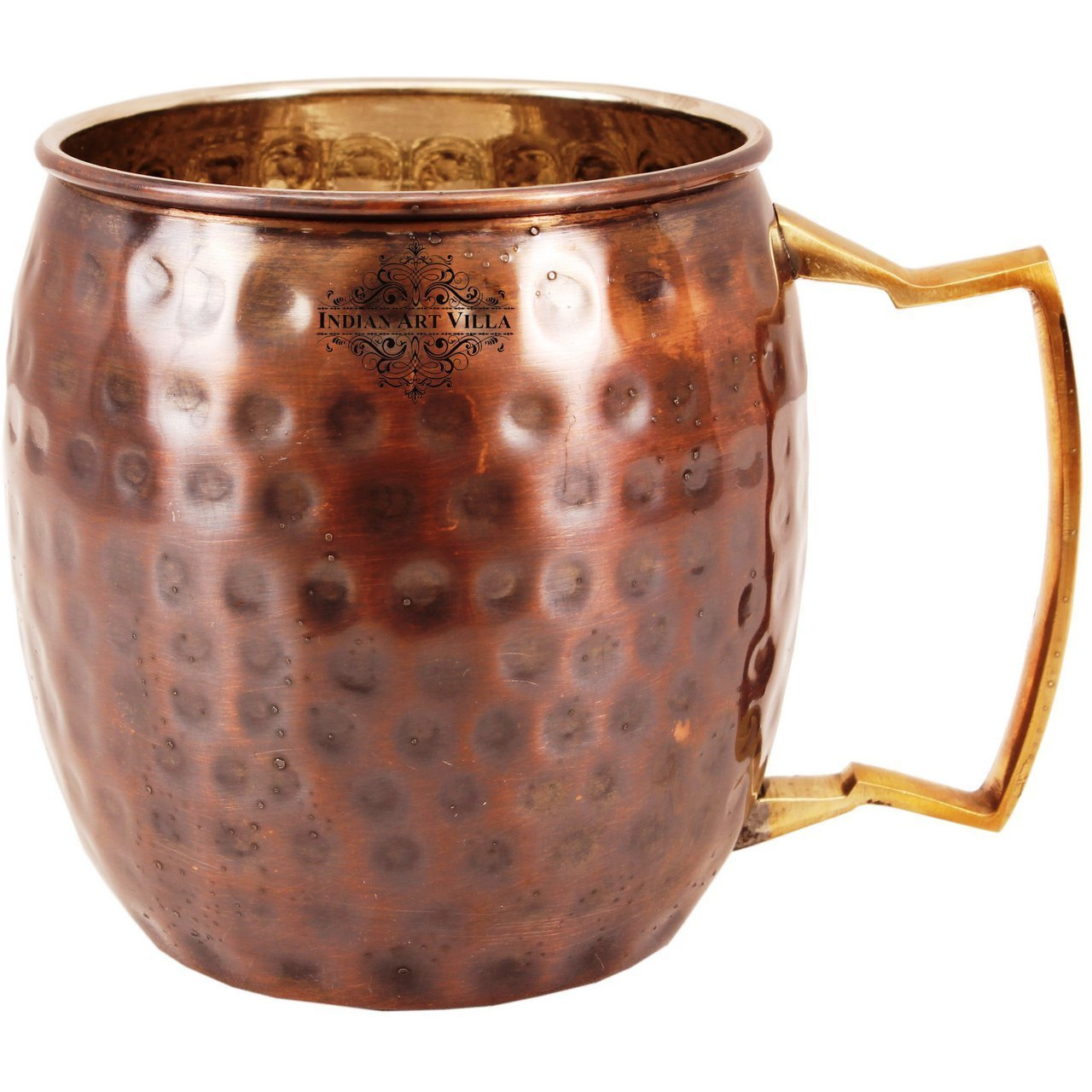 IndianArtVilla Copper Nickel Hammered Black Polished Beer Mug Moscow Mule 18 OZ