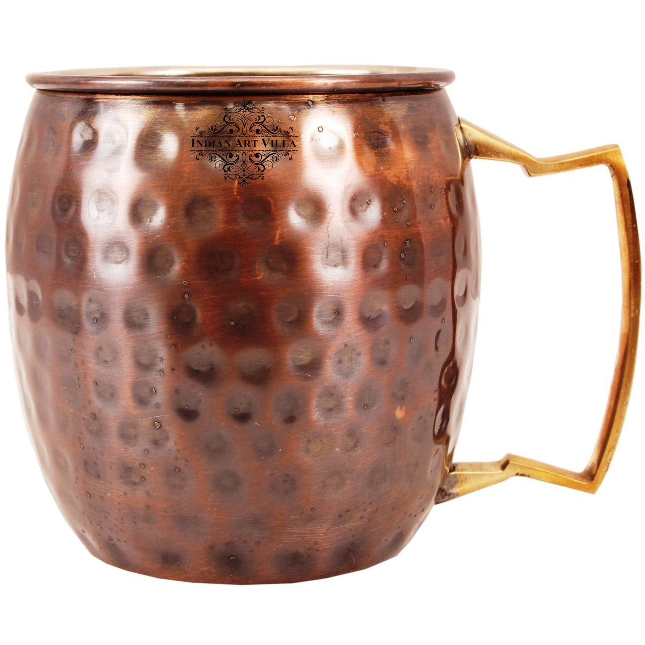 IndianArtVilla Copper Nickel Hammered Black Polished Beer Mug Moscow Mule 18 OZ