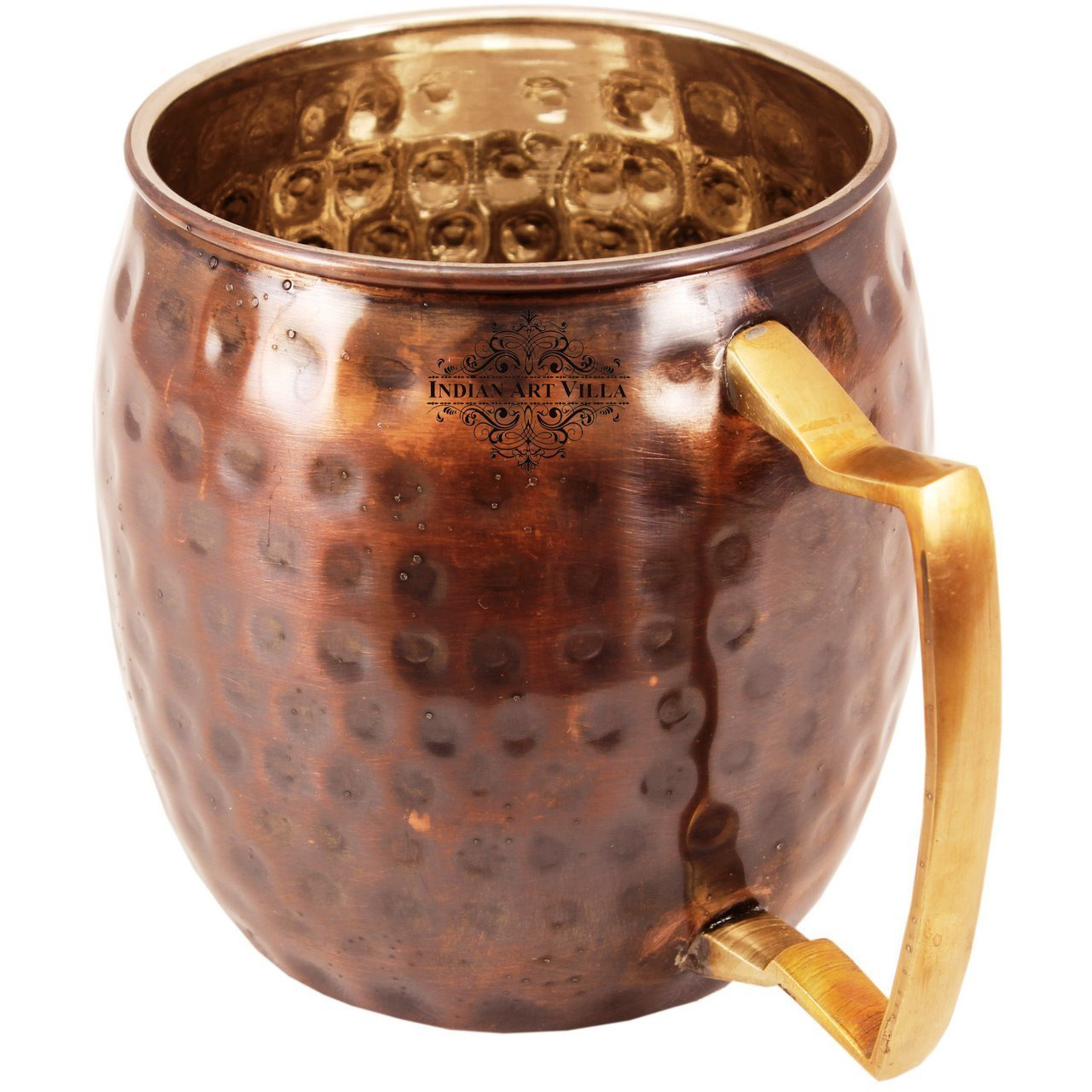 IndianArtVilla Copper Nickel Hammered Black Polished Beer Mug Moscow Mule 18 OZ