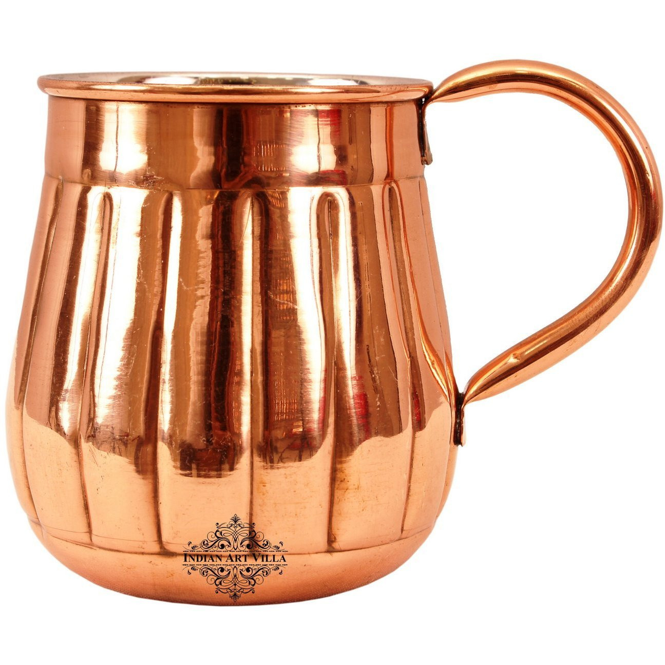 IndianArtVilla Big Bottom Vertical Beer Mug Moscow Mule CupWine Cocktail 21 OZ