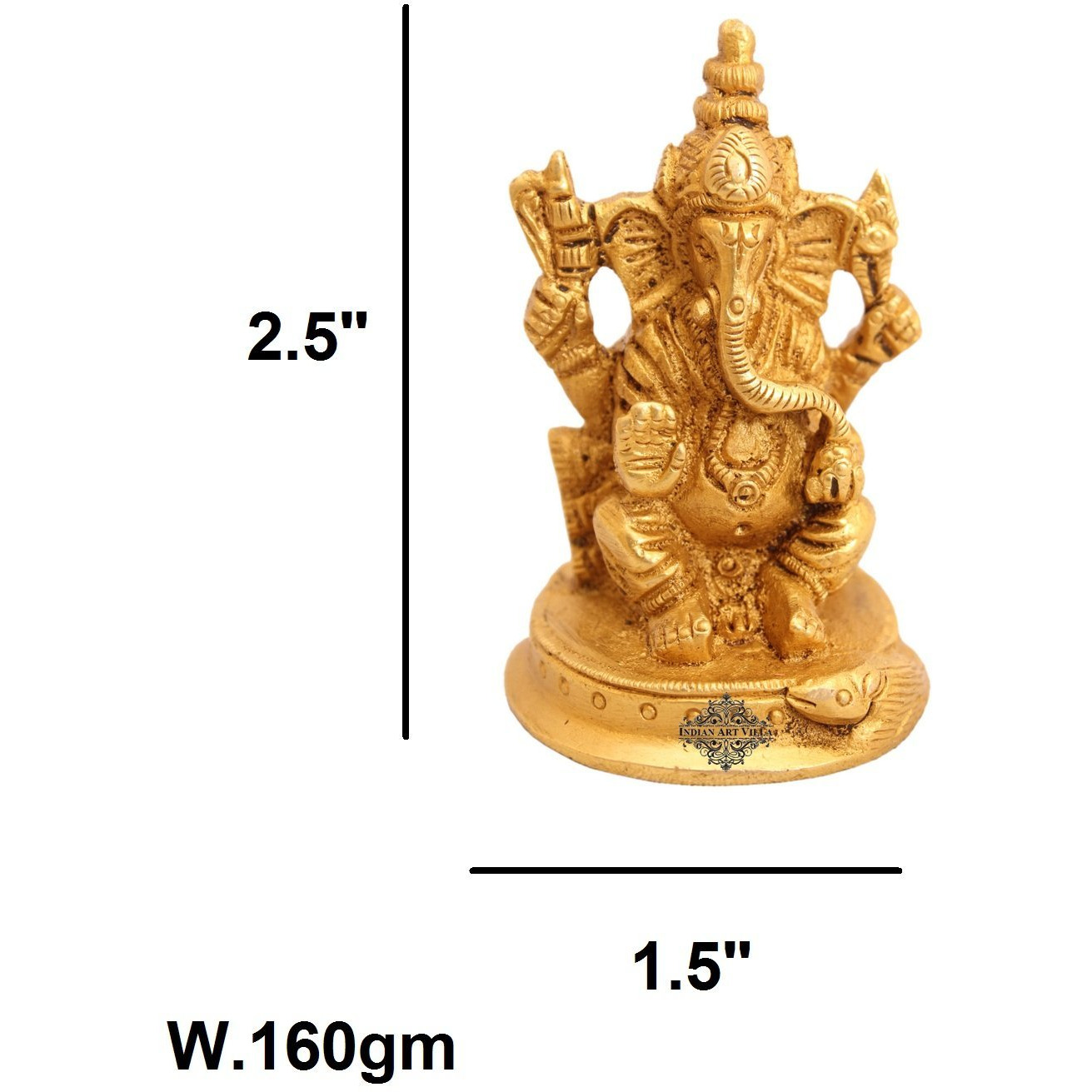 IndianArtVilla Handmade Brass Lord Ganesh Ji God Hinduism Religious Antique Art