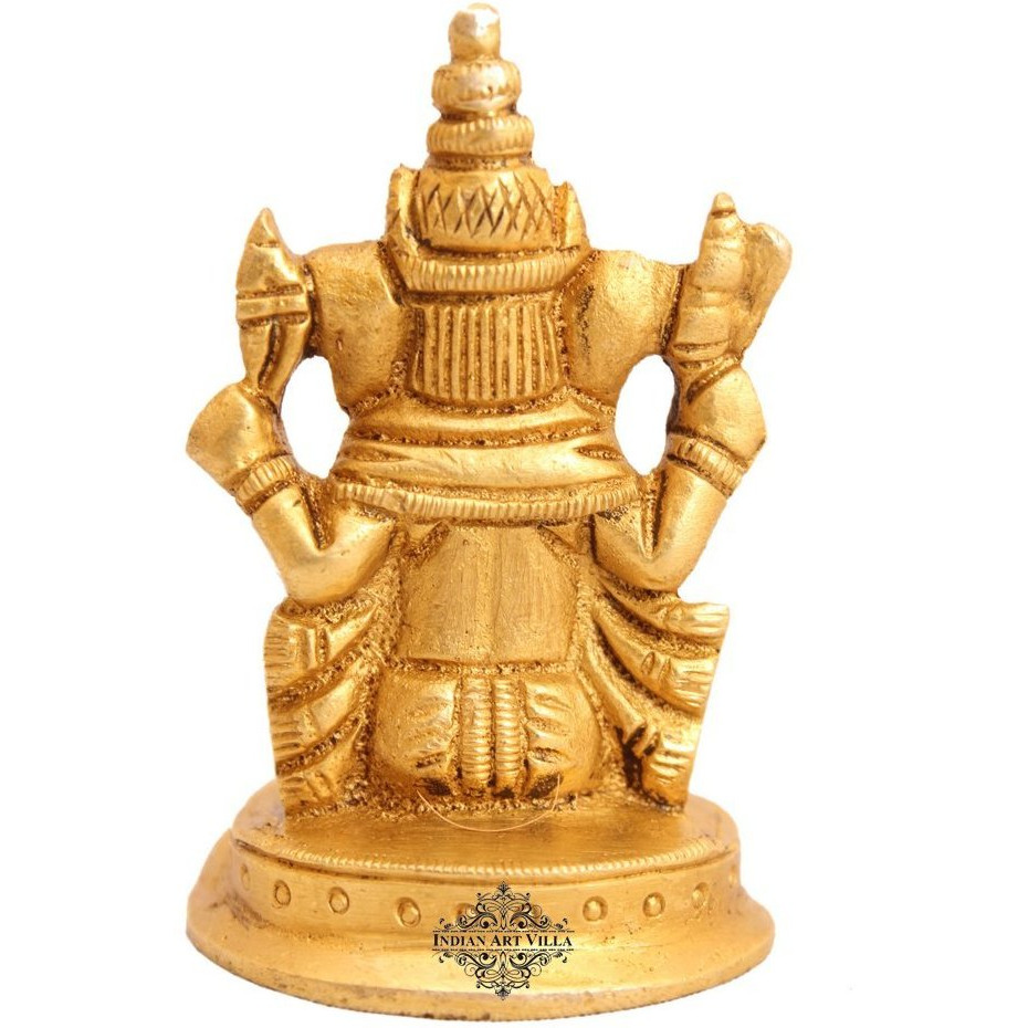 IndianArtVilla Handmade Brass Lord Ganesh Ji God Hinduism Religious Antique Art