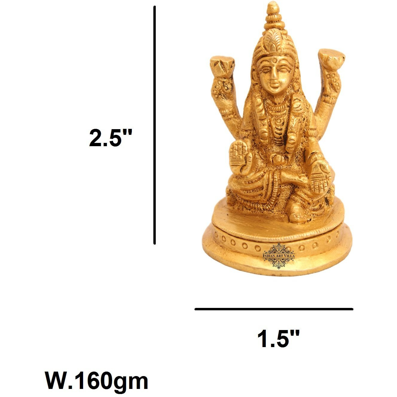 IndianArtVilla Brass Laxmi Ji Godess Hinduism Religious Antique Art Decore Gift