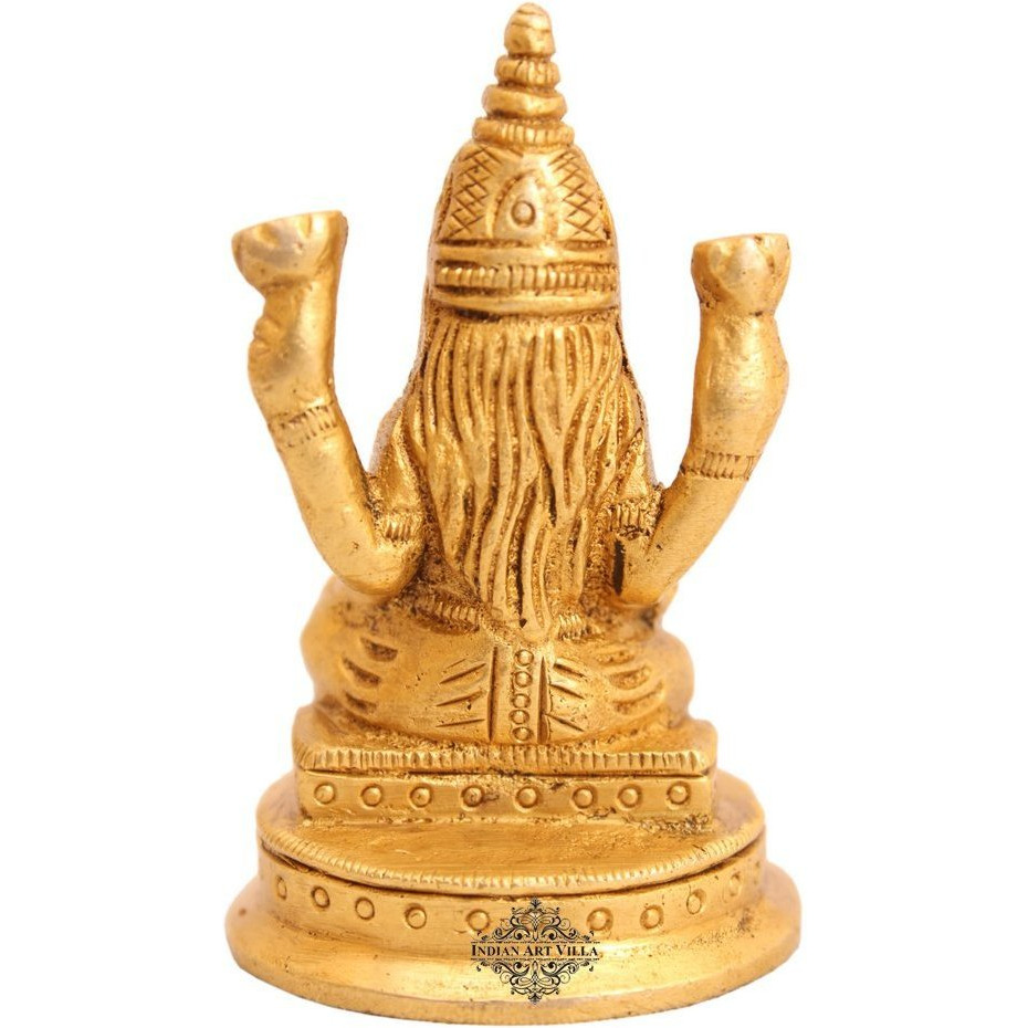 IndianArtVilla Brass Laxmi Ji Godess Hinduism Religious Antique Art Decore Gift