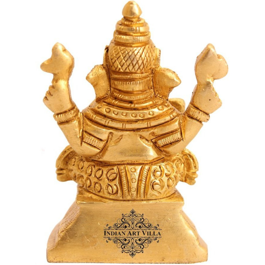 IndianArtVilla Brass Lord Ganesh Ji God Hinduism Religious Antique Art Decore