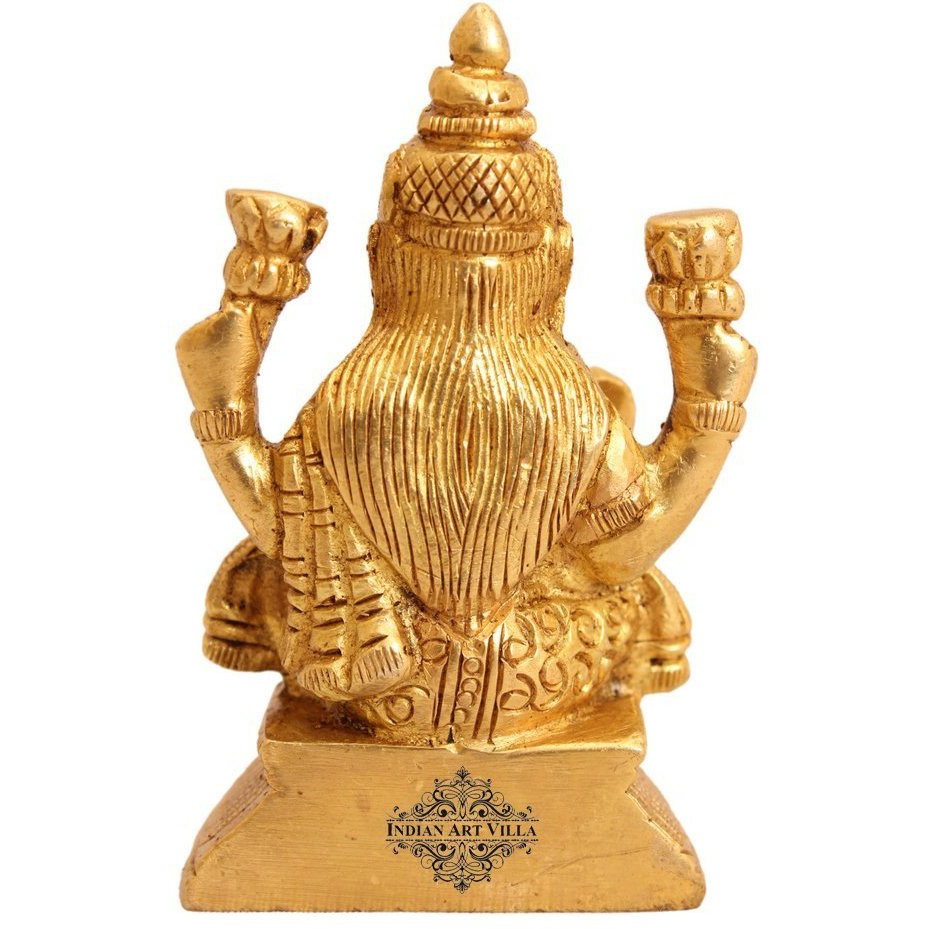 IndianArtVilla Brass Laxmi Ji Godess Hinduism Religious Antique Art Decore