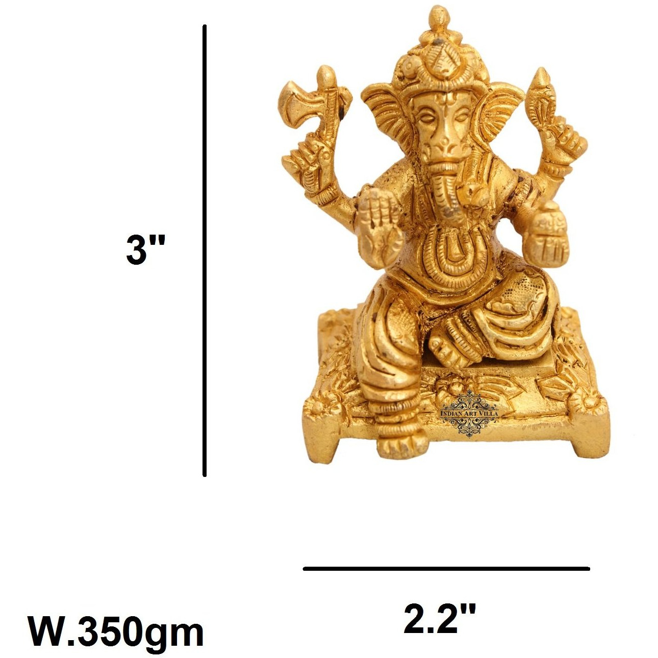 IndianArtVilla Brass Lord Ganesh Ji God Hinduism Religious Antique Art Decore