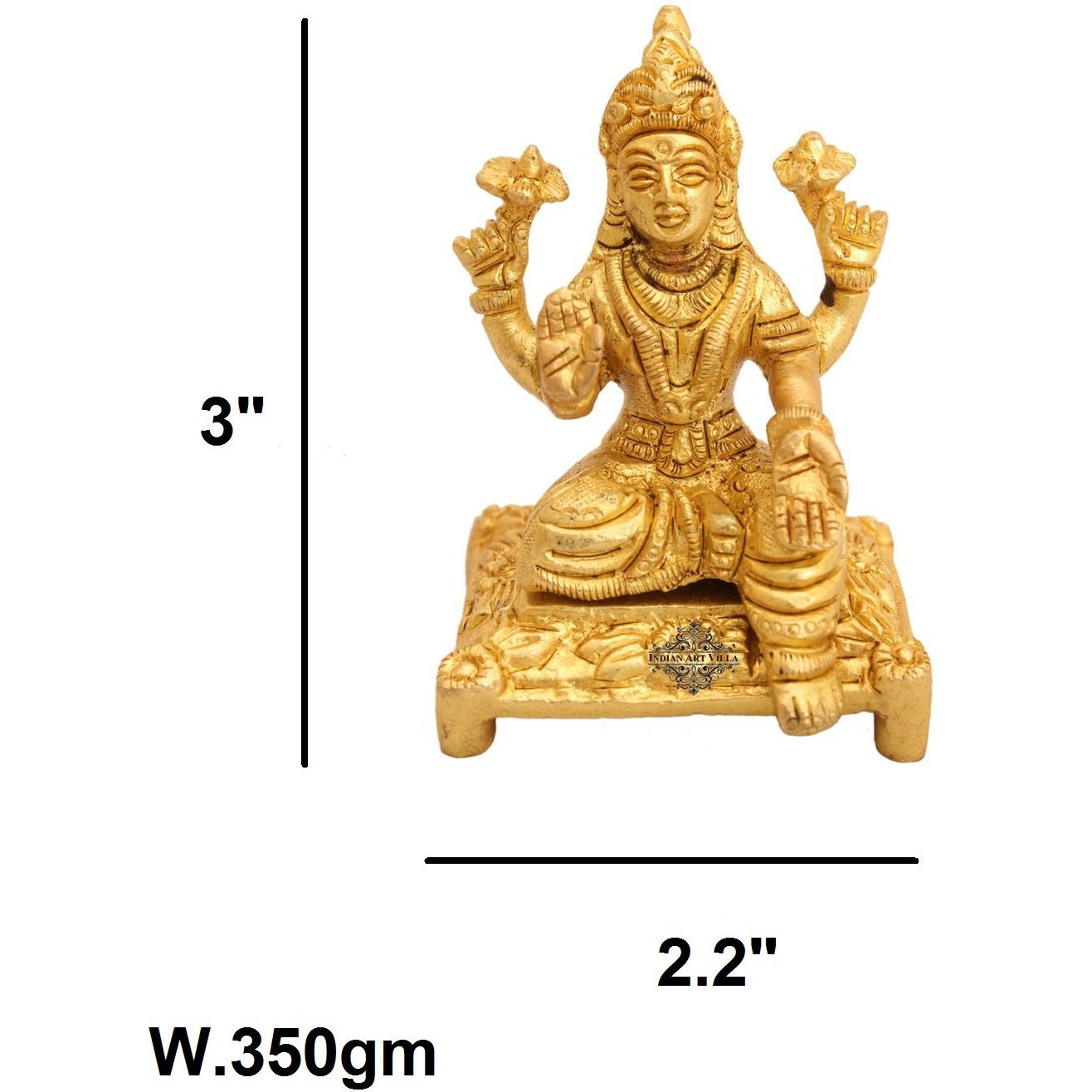 IndianArtVilla Brass Laxmi Ji Godess Hinduism Religious Antique Art Decore