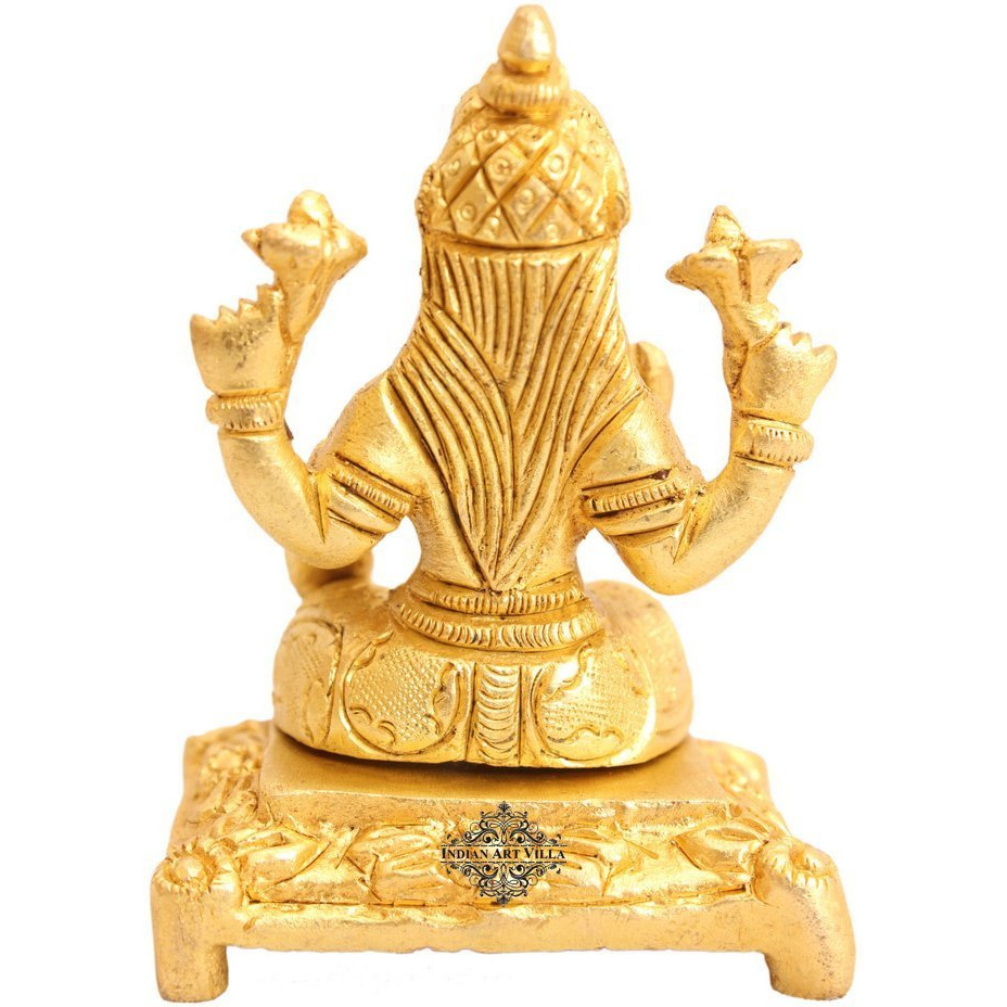 IndianArtVilla Brass Laxmi Ji Godess Hinduism Religious Antique Art Decore