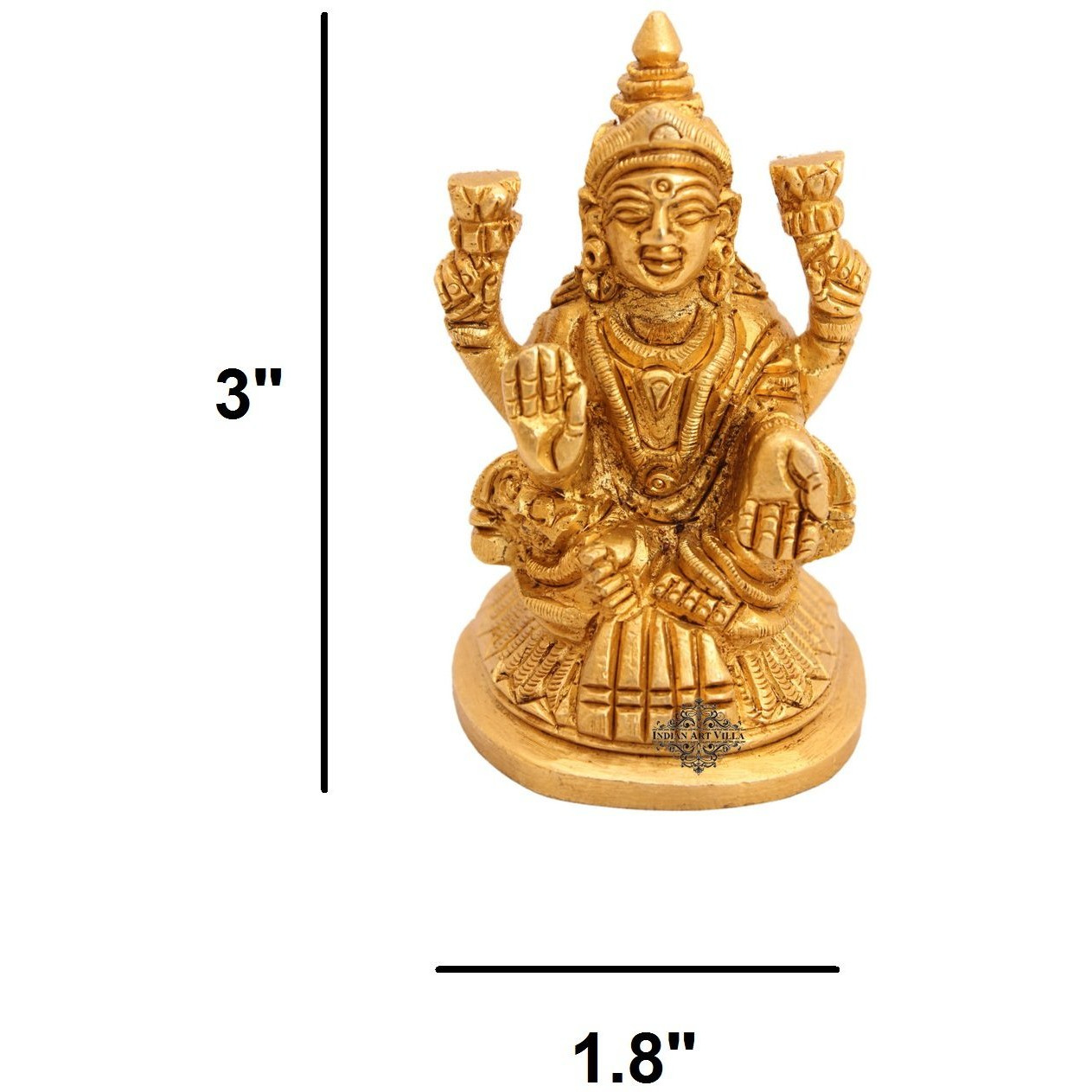 IndianArtVilla Brass Laxmi Ji Godess Hinduism Religious Antique Art Decore