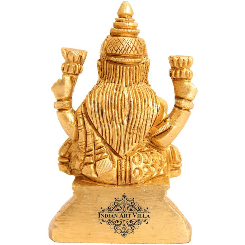 IndianArtVilla Brass Laxmi Ji Godess Hinduism Religious Antique Art Decore
