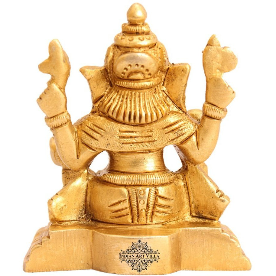 IndianArtVilla Brass Lord Ganesh Ji God Hinduism Religious Antique Art Decore