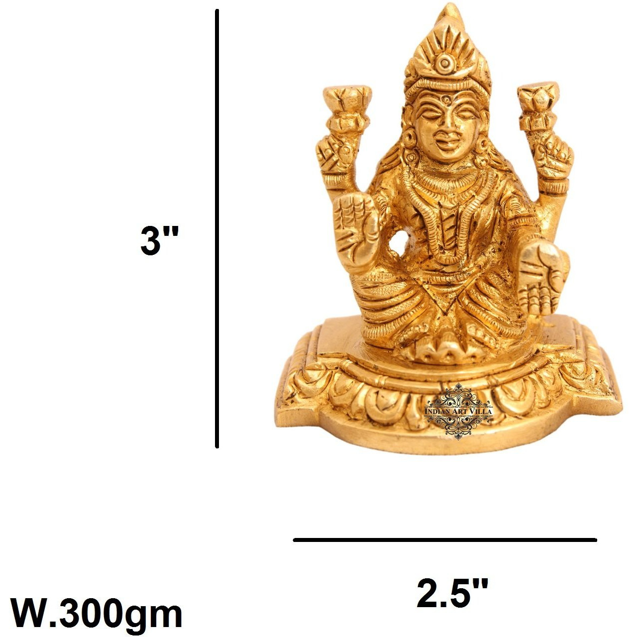 IndianArtVilla Brass Laxmi Ji Godess Hinduism Religious Antique Art Decore