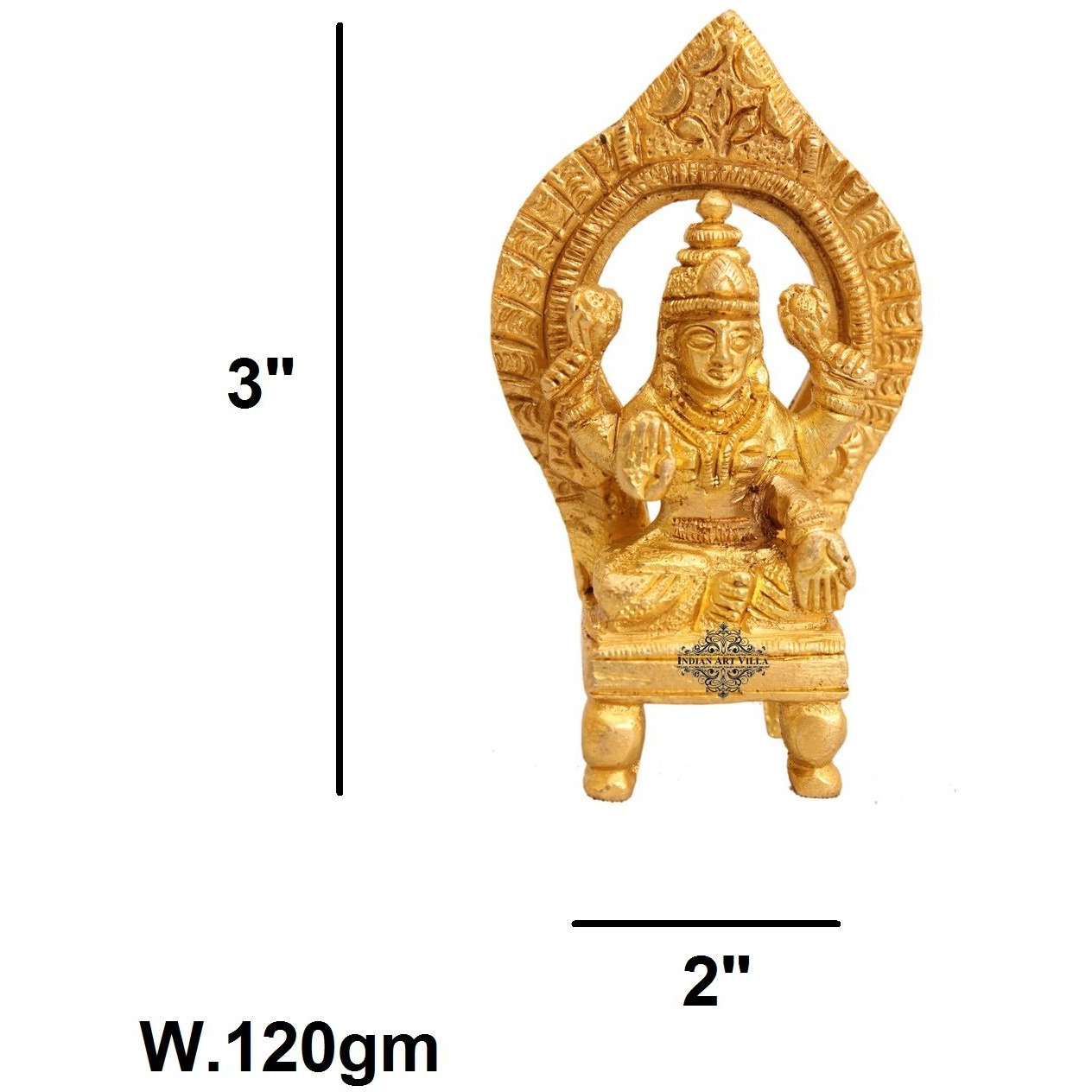 IndianArtVilla Brass Laxmi Ji Godess Hinduism Religious Antique Art Decore