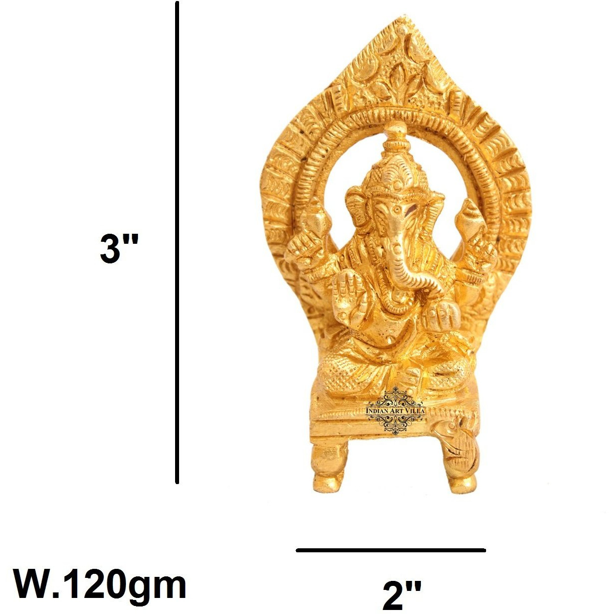 IndianArtVilla Brass Lord Ganesh Ji God Hinduism Religious Antique Art Decore