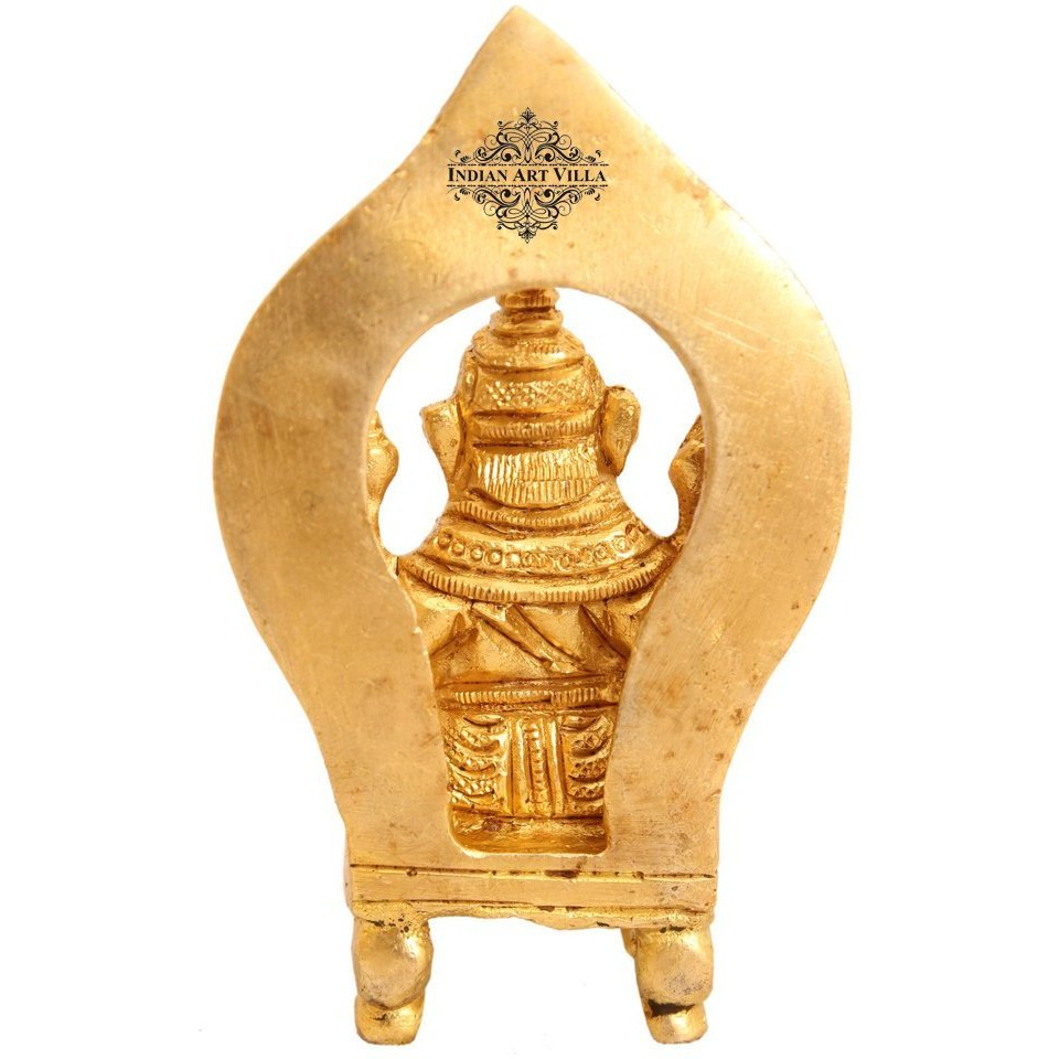 IndianArtVilla Brass Lord Ganesh Ji God Hinduism Religious Antique Art Decore