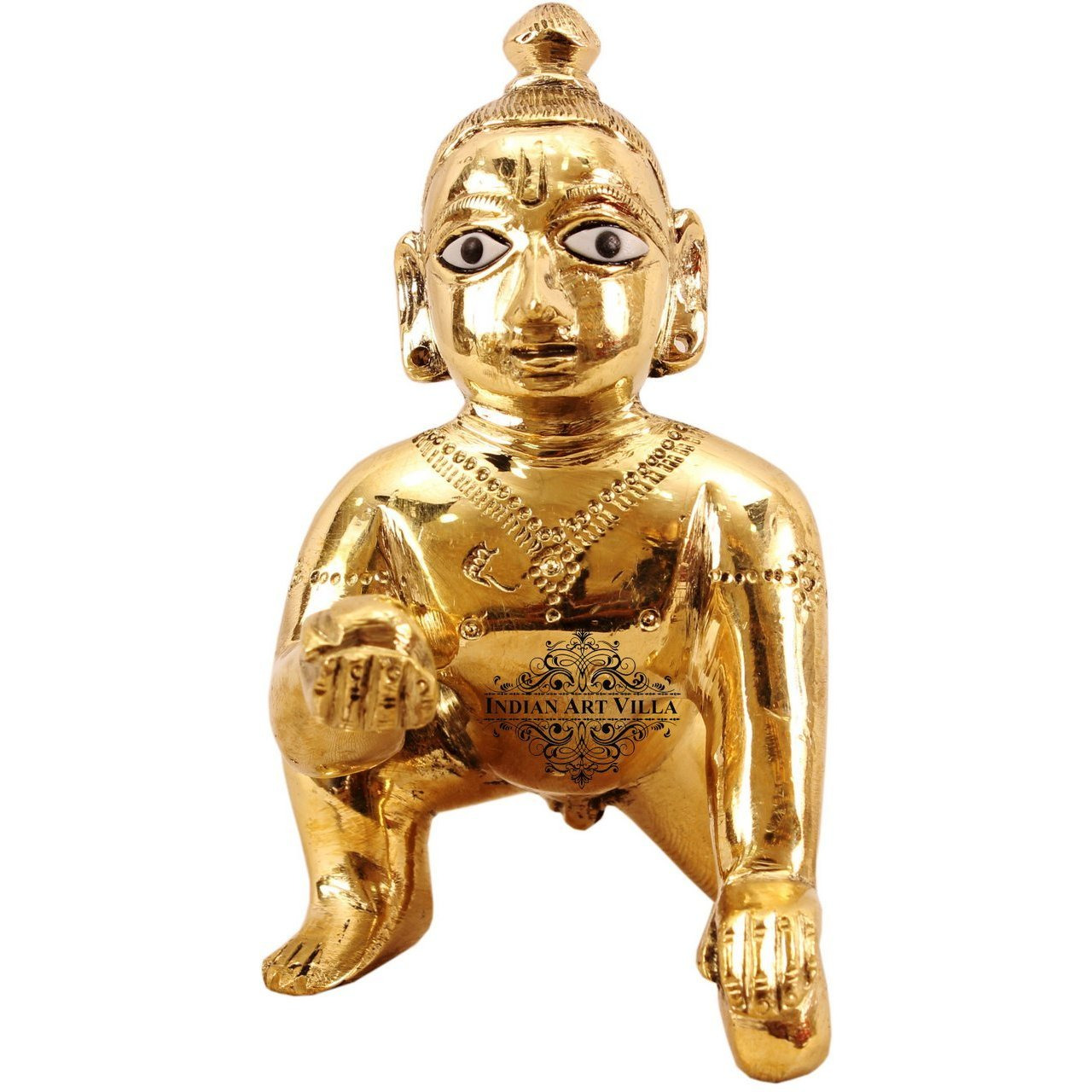 IndianArtVilla Brass God Idol Lord Laddu Gopal Ji  Temple Poojan  Home Hotel