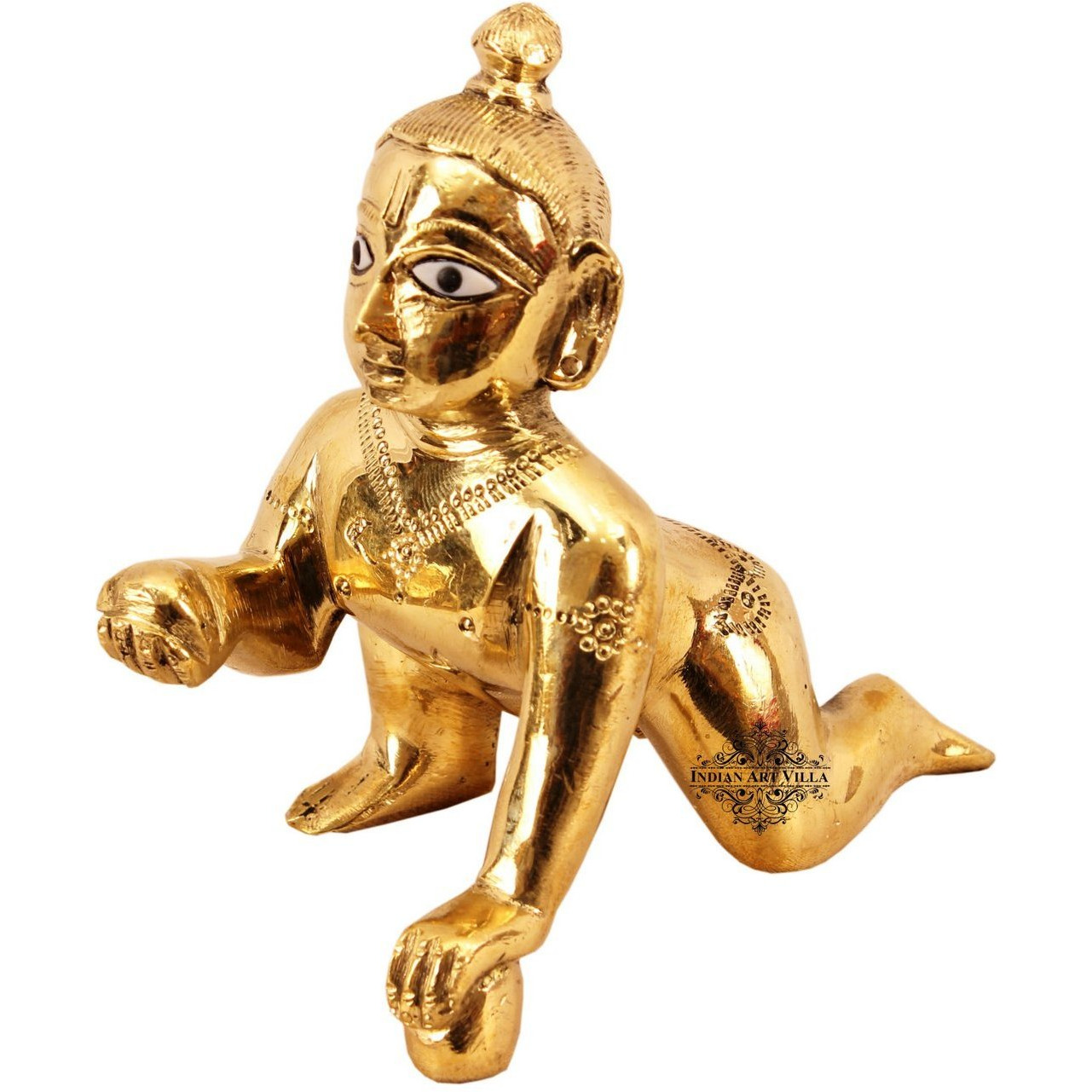 IndianArtVilla Brass God Idol Lord Laddu Gopal Ji  Temple Poojan  Home Hotel