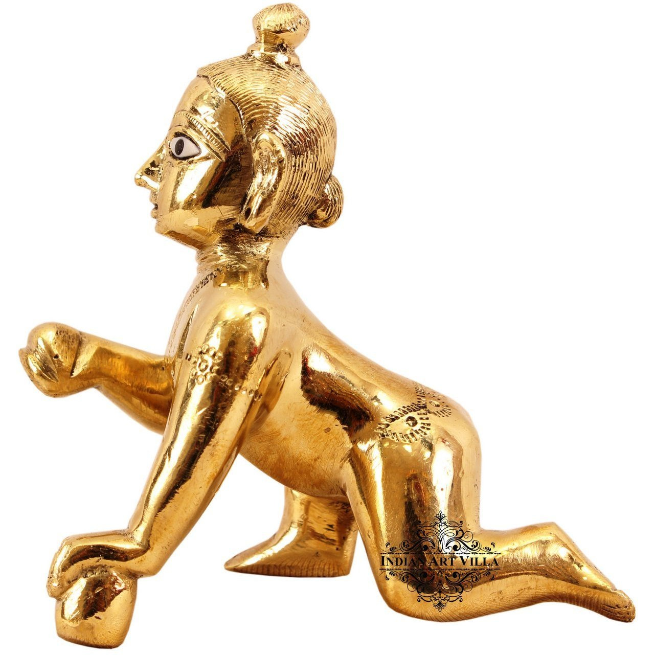IndianArtVilla Brass God Idol Lord Laddu Gopal Ji  Temple Poojan  Home Hotel