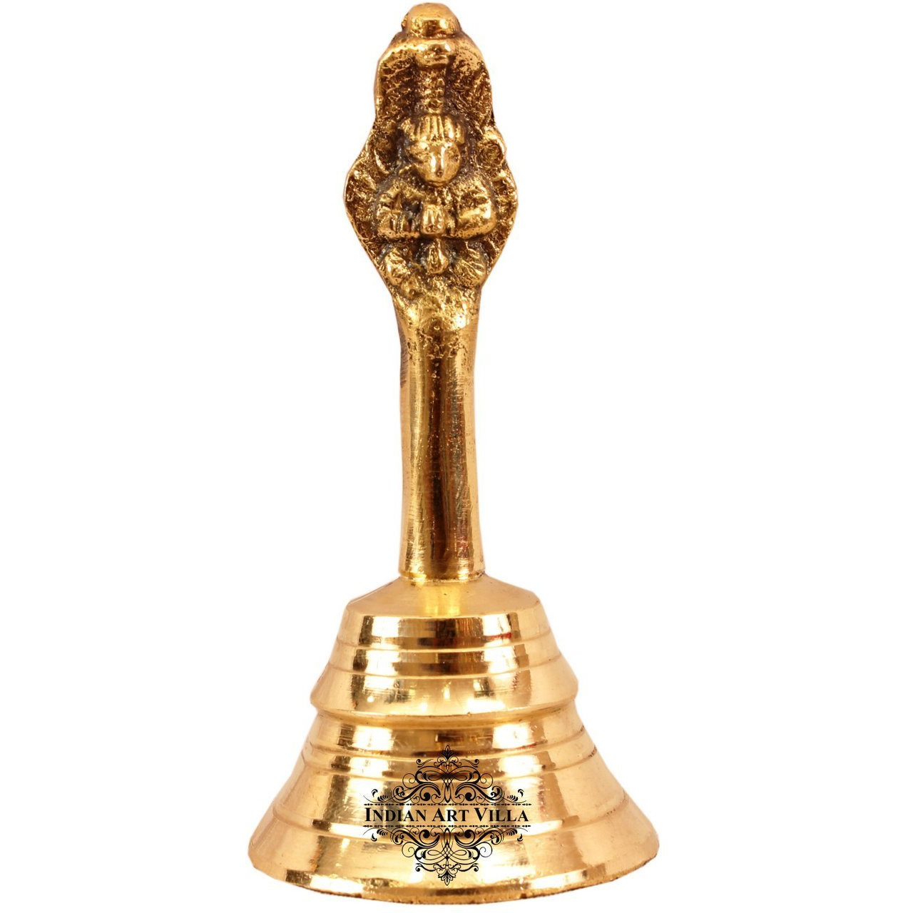 IndianArtVilla Brass Designer Ghanti Bell  Temple Poojan  Home Hotel