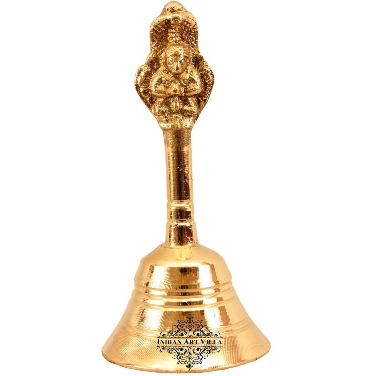 IndianArtVilla Brass Designer Ghanti Bell  Temple Poojan  Home Hotel