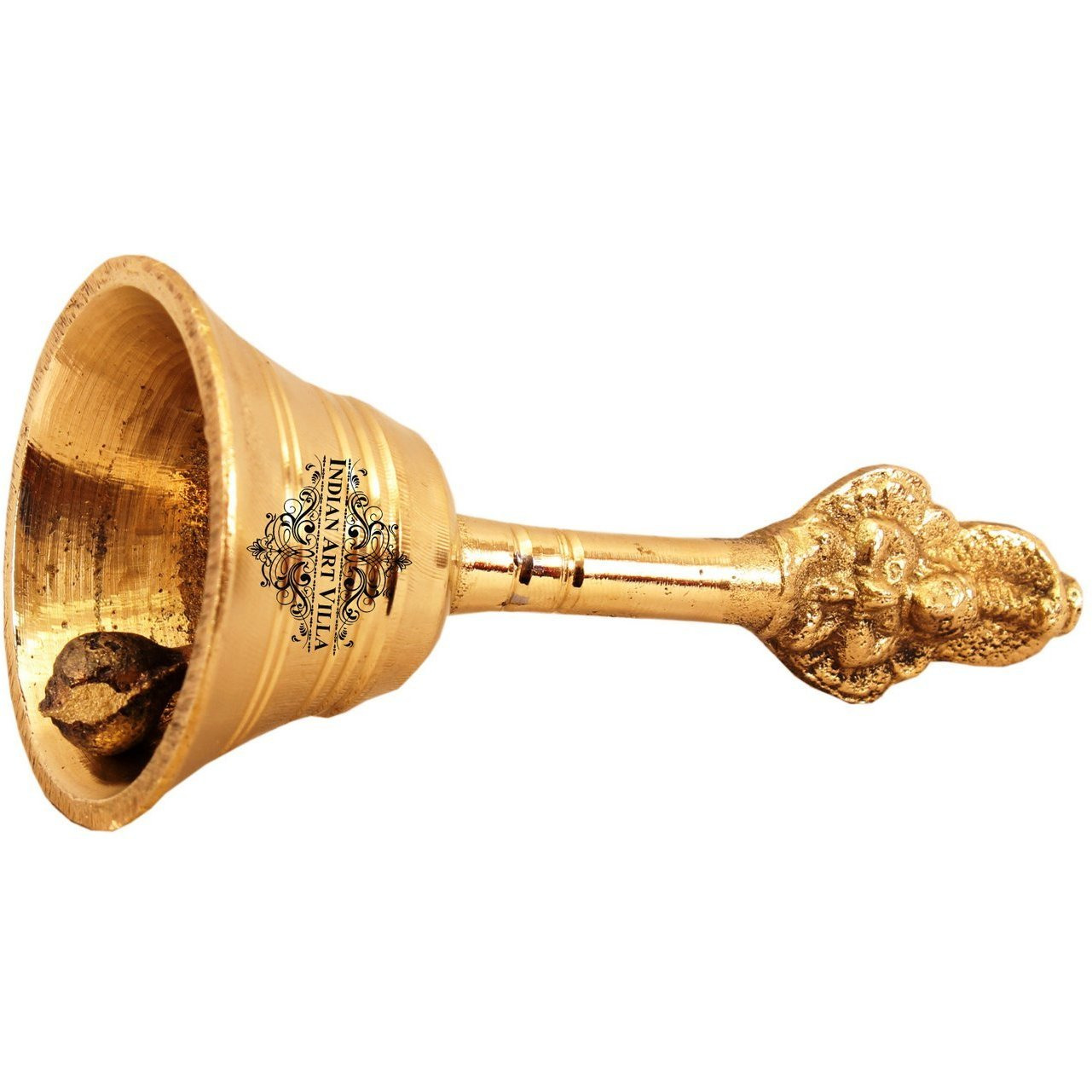 IndianArtVilla Brass Designer Ghanti Bell  Temple Poojan  Home Hotel