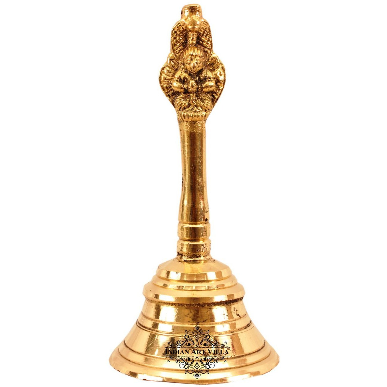 IndianArtVilla Brass Designer Ghanti Bell  Temple Poojan  Home Hotel