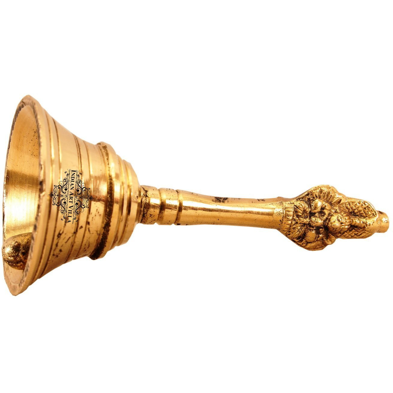 IndianArtVilla Brass Designer Ghanti Bell  Temple Poojan  Home Hotel