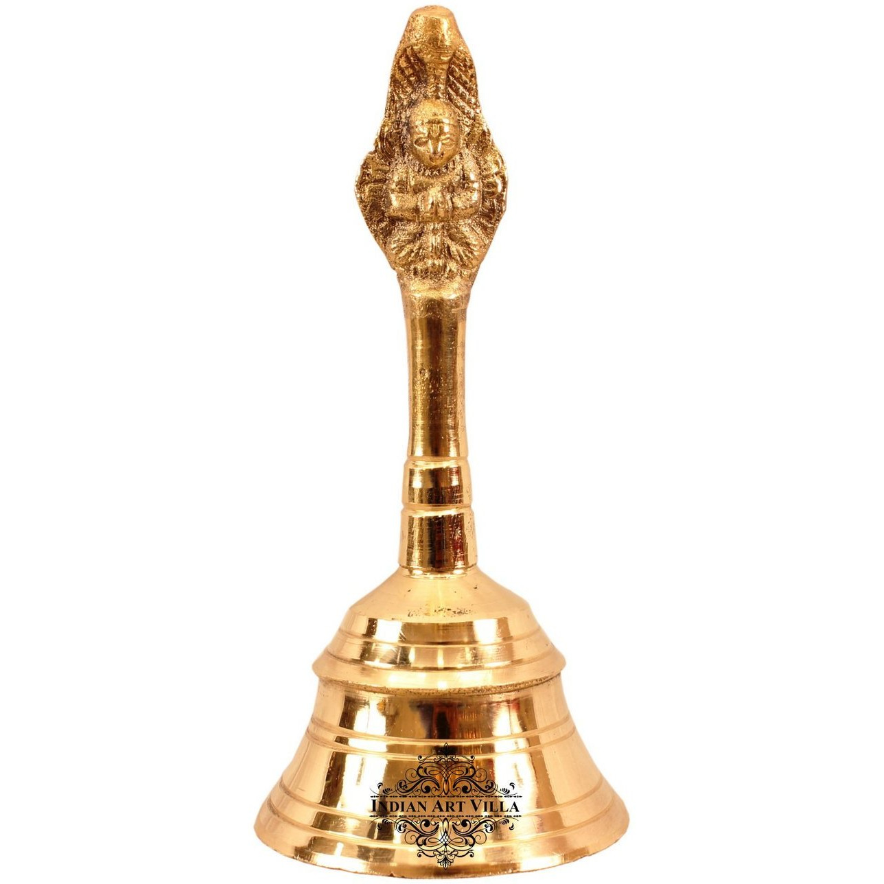 IndianArtVilla Brass Designer Ghanti Bell  Temple Poojan  Home Hotel