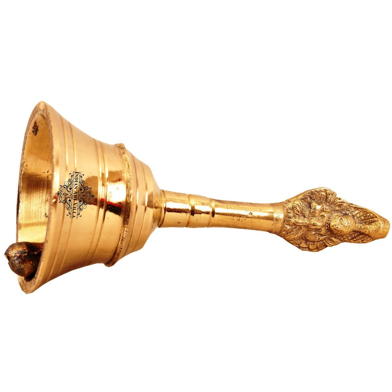 IndianArtVilla Brass Designer Ghanti Bell  Temple Poojan  Home Hotel