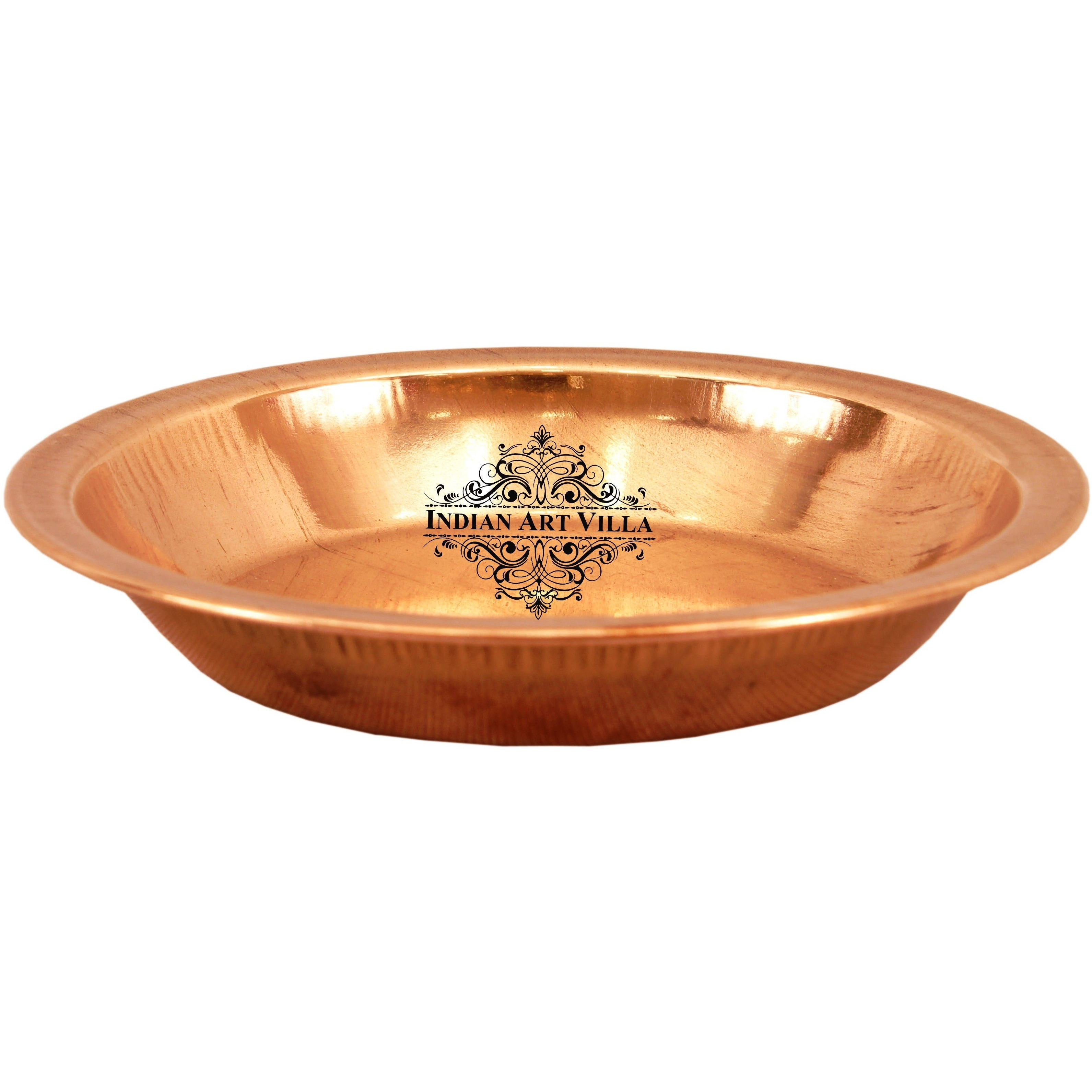 IndianArtVilla Copper Pooja Workship ThaliTempleReligious Spiritual Item