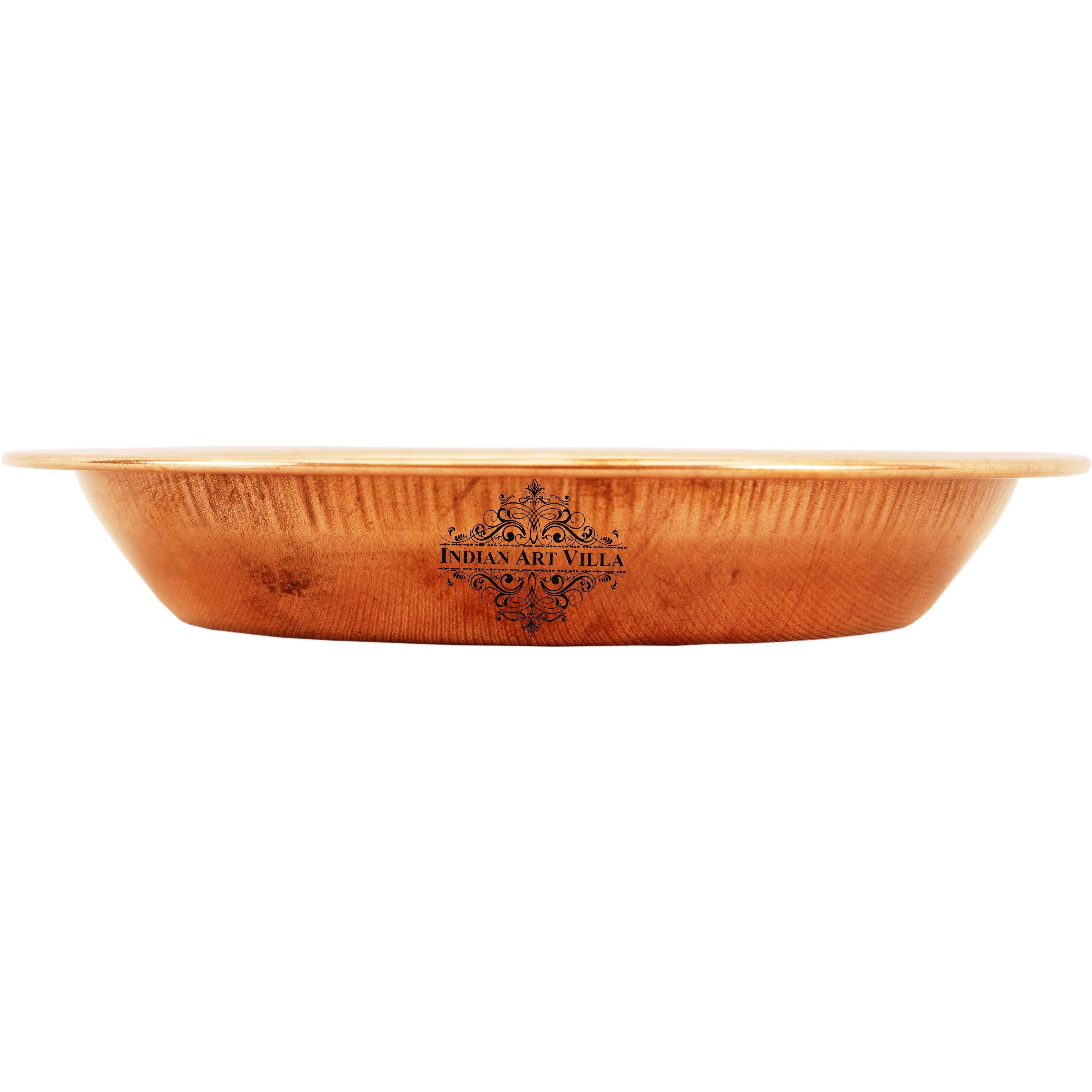 IndianArtVilla Copper Pooja Workship ThaliTempleReligious Spiritual Item