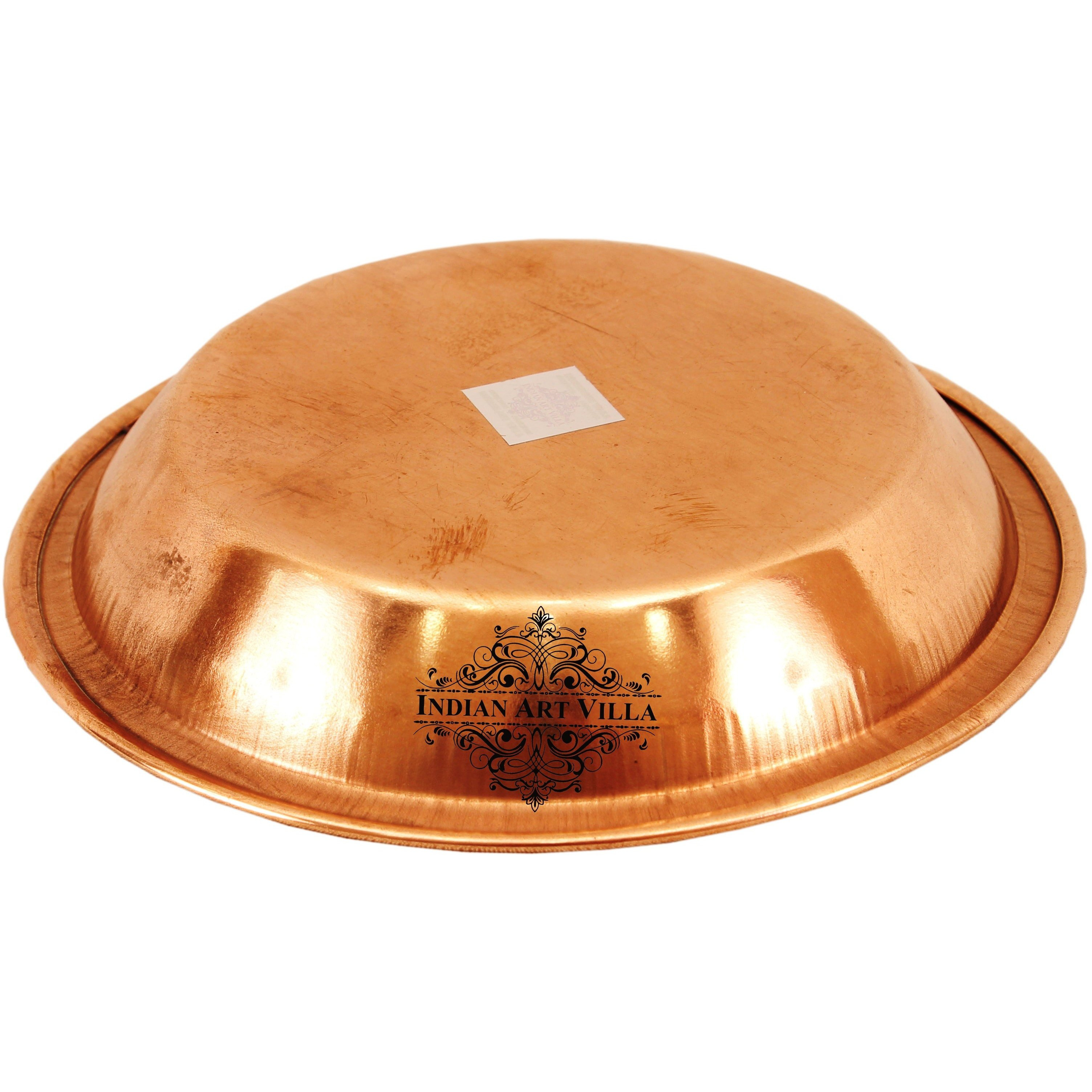 IndianArtVilla Copper Pooja Workship ThaliTempleReligious Spiritual Item