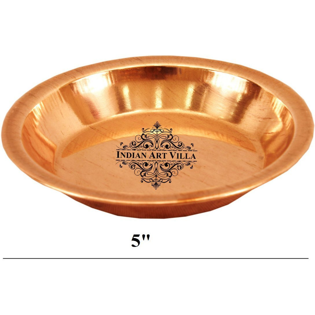 IndianArtVilla Copper Pooja Workship Thali PlatePoojan TempleHome Hotel