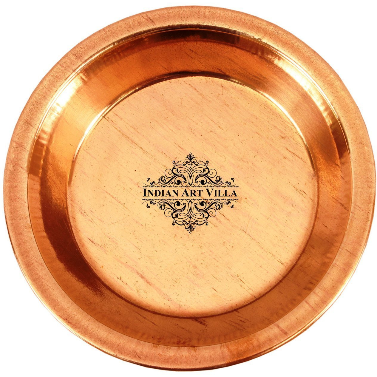 IndianArtVilla Copper Pooja Workship Thali PlatePoojan TempleHome Hotel