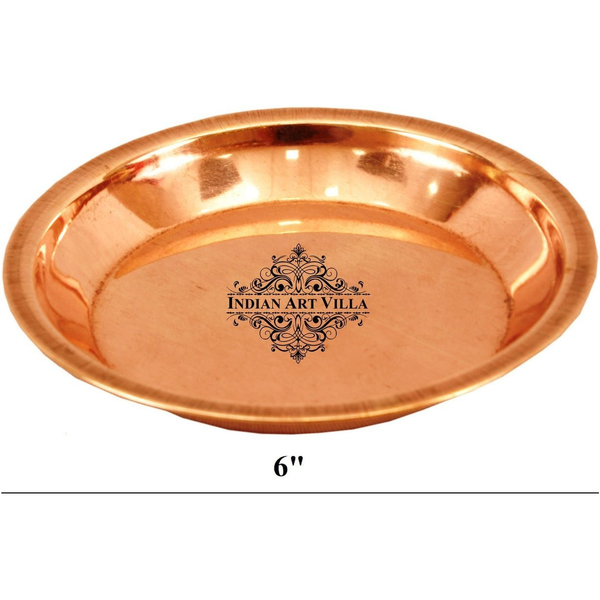 IndianArtVilla Pure Copper Pooja Workship Thali PlatePoojan TempleHome Hotel