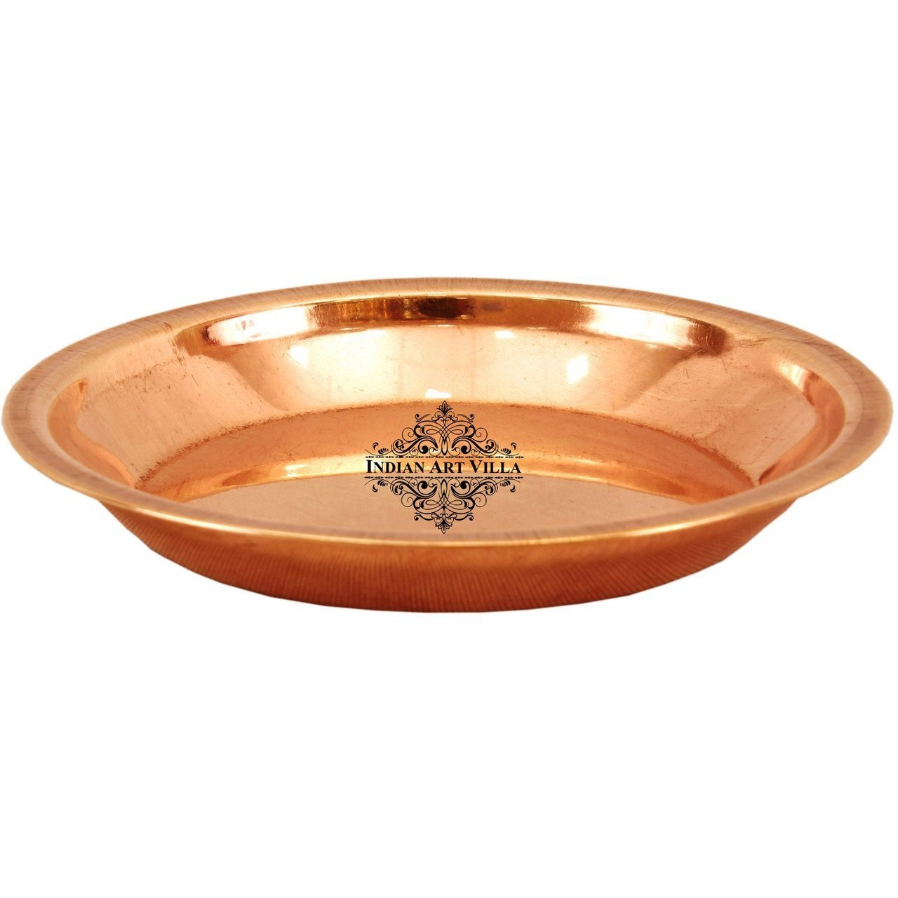 IndianArtVilla Pure Copper Pooja Workship Thali PlatePoojan TempleHome Hotel