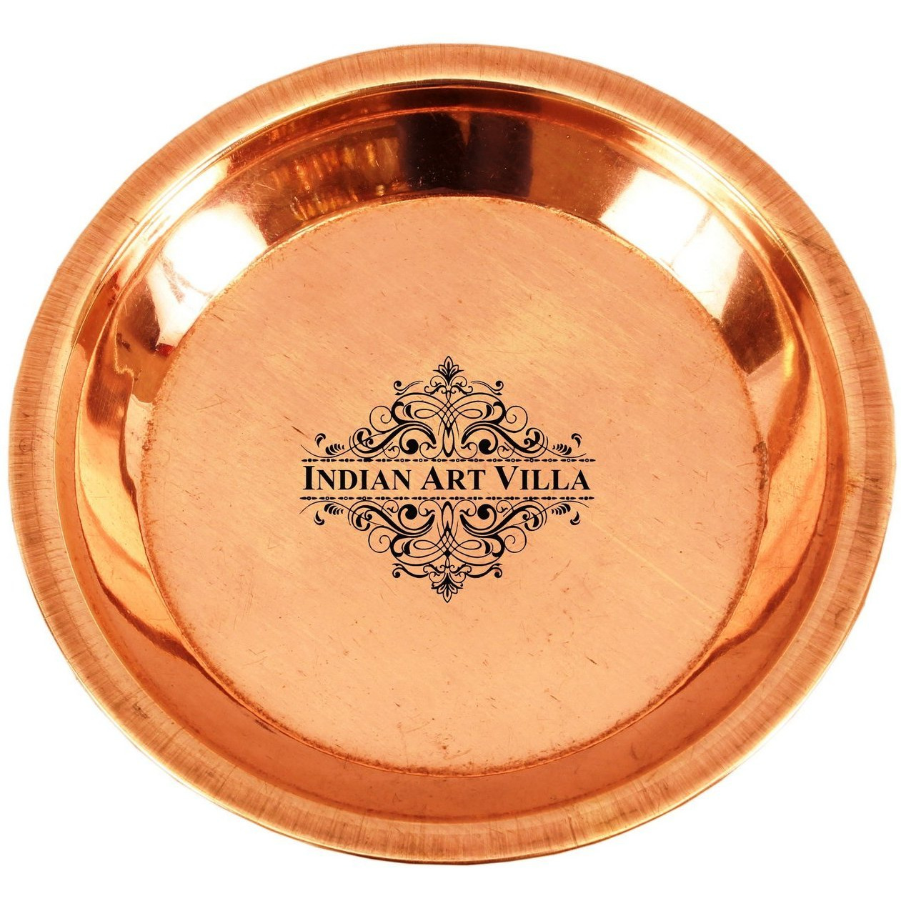 IndianArtVilla Pure Copper Pooja Workship Thali PlatePoojan TempleHome Hotel