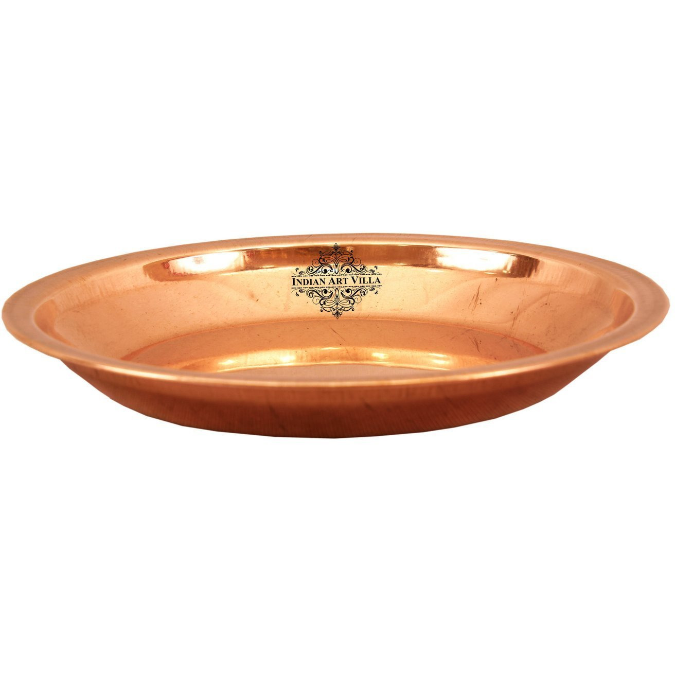 IndianArtVilla Pure Copper Pooja Workship Thali PlatePoojan TempleHome Hotel