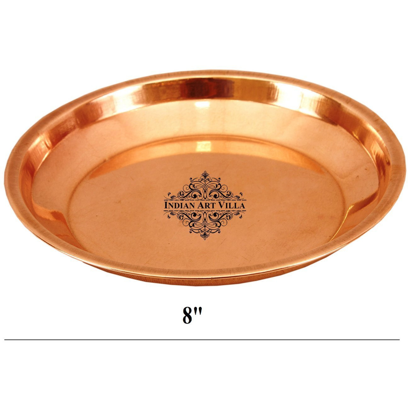 IndianArtVilla Pure Copper Pooja Workship Thali PlatePoojan TempleHome Hotel