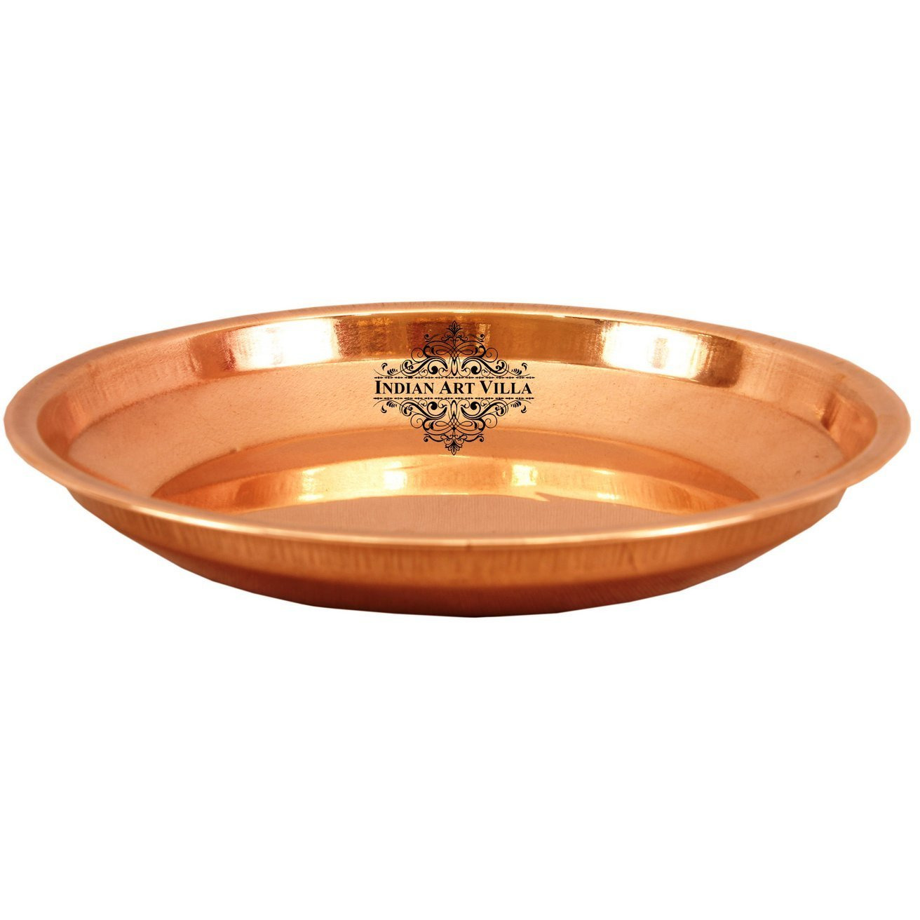 IndianArtVilla Pure Copper Pooja Workship Thali PlatePoojan TempleHome Hotel