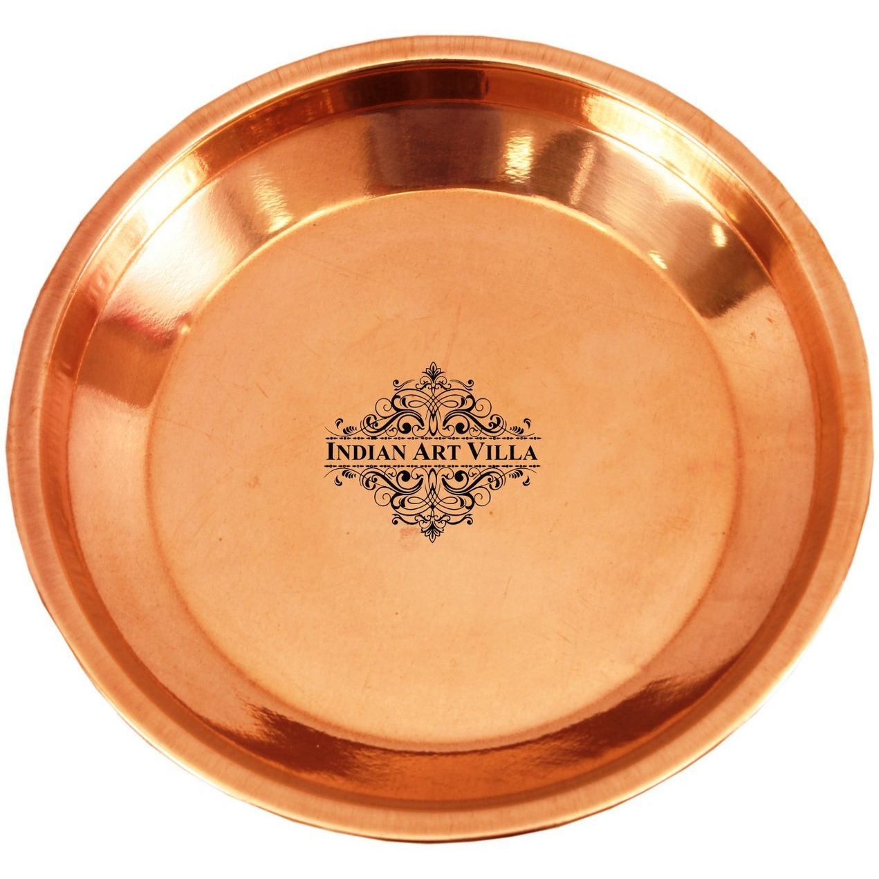 IndianArtVilla Pure Copper Pooja Workship Thali PlatePoojan TempleHome Hotel