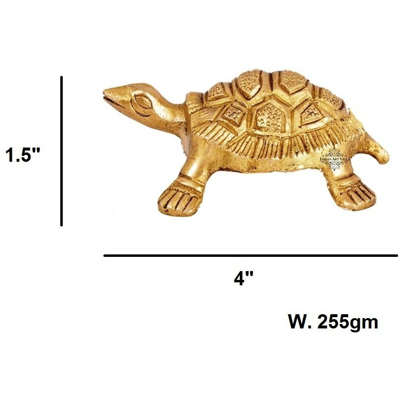IndianArtVilla Brass Vastu fengshui Tortoise Superb Handwork Old Statue