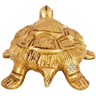 IndianArtVilla Brass Vastu fengshui Tortoise Superb Handwork Old Statue