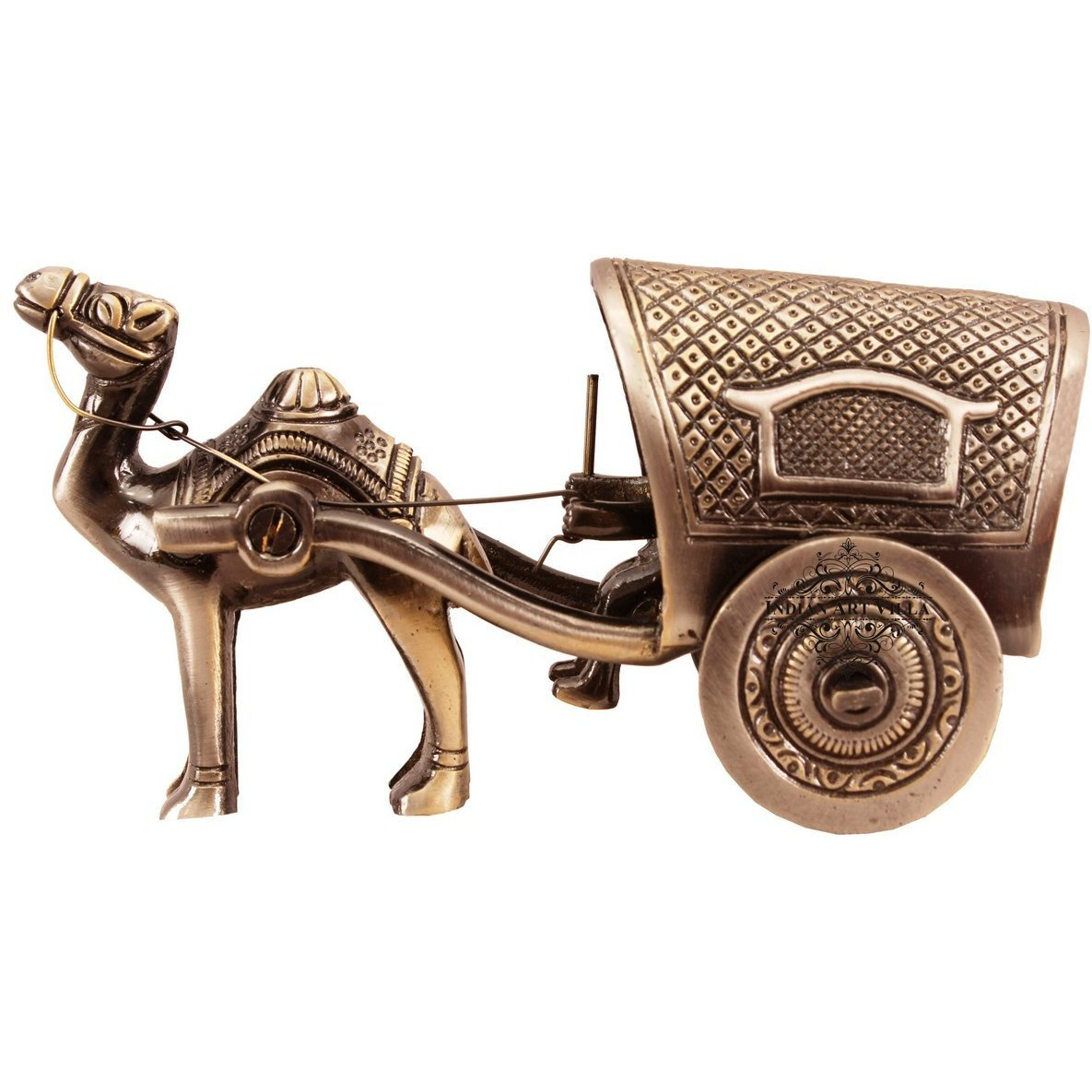 IndianArtVilla Brass Grey Polished ganesh ji design swing CartAntique ShowpieceDecorative Home