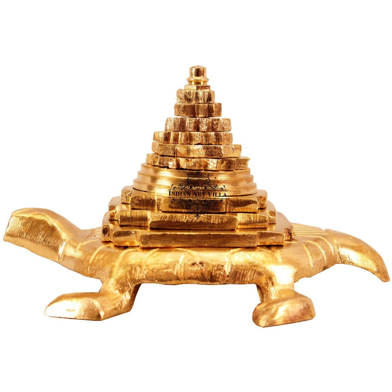 IndianArtVilla Brass Three Stage Vastu Feng Shui Pyramid on TortoiseHome Hotel