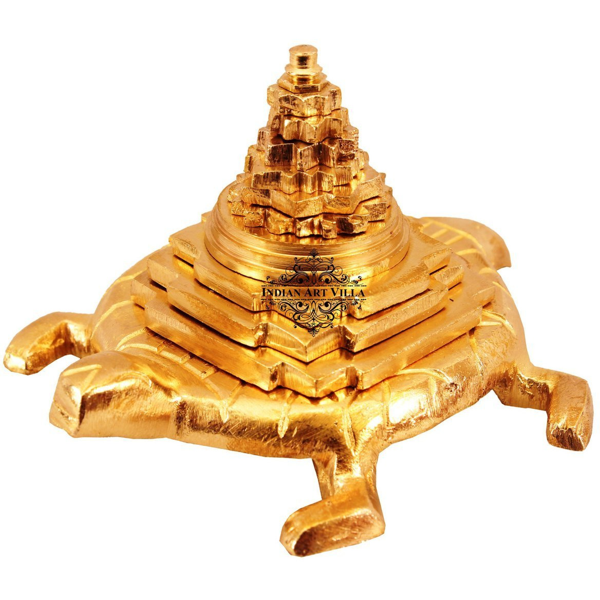 IndianArtVilla Brass Three Stage Vastu Feng Shui Pyramid on TortoiseHome Hotel