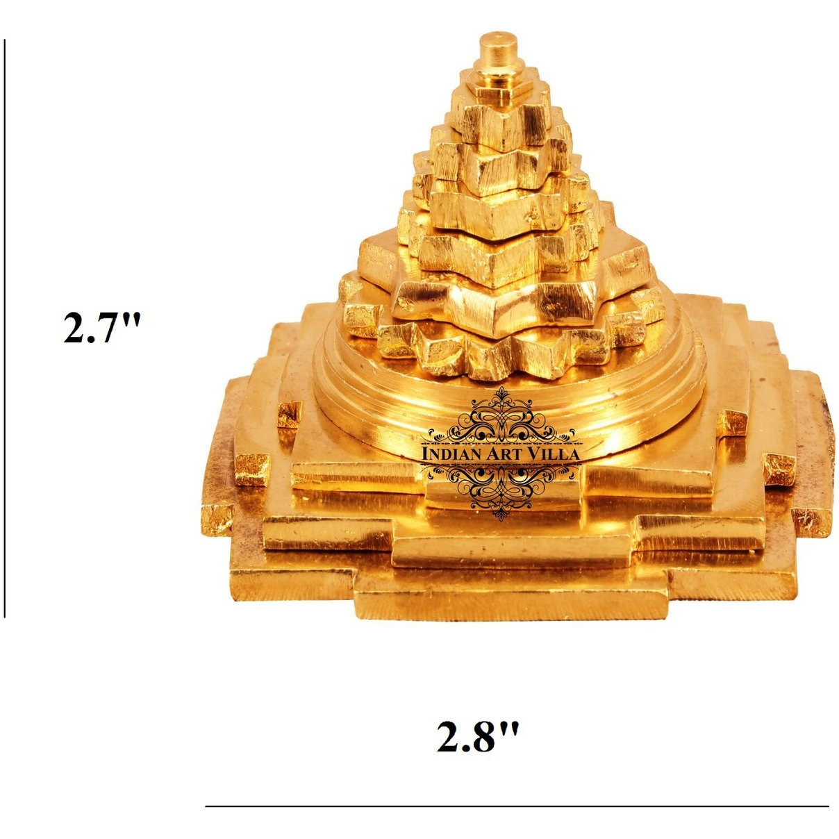 IndianArtVilla Brass Three Stage Vastu Pyramid  Home Hotel Restaurant Temple