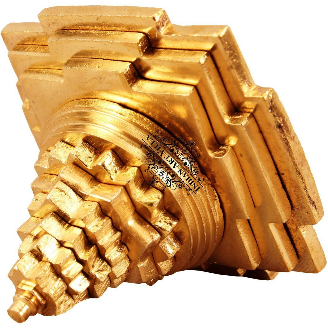 IndianArtVilla Brass Three Stage Vastu Pyramid  Home Hotel Restaurant Temple