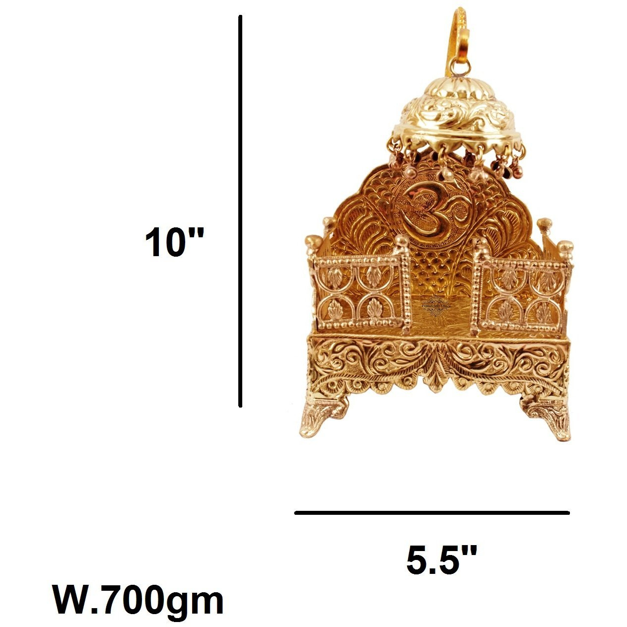 IndianArtVilla Antique Religious Om Design Sinhasan Decore Sinhasan Stand Chair